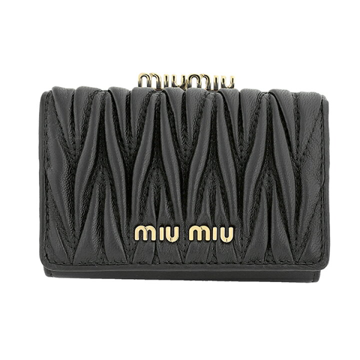 楽天市場】ミュウミュウ 3つ折り財布 MIU MIU マテラッセ ナッパレザー 