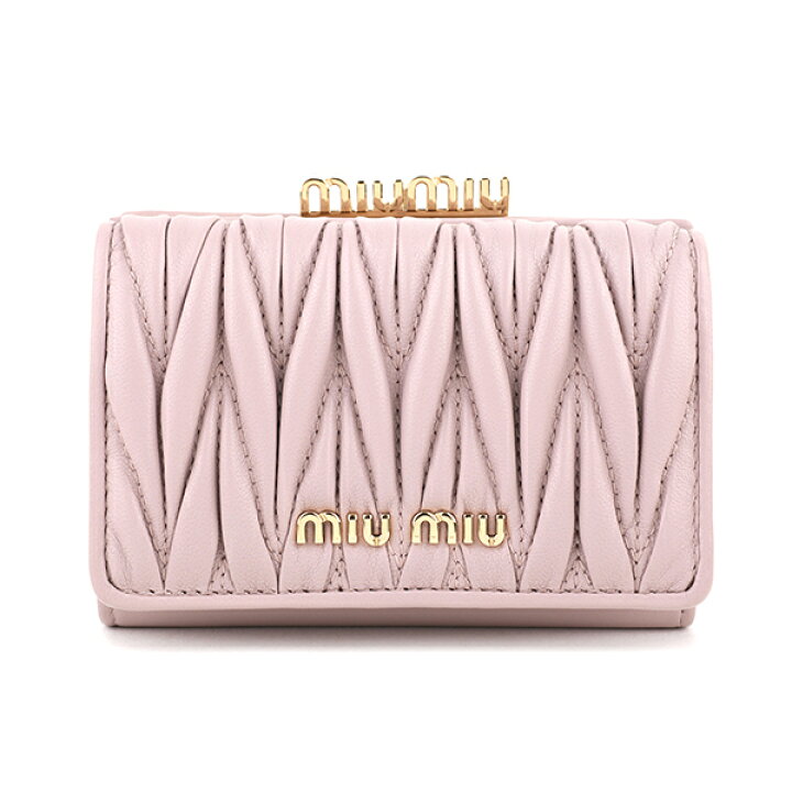 楽天市場】ミュウミュウ 3つ折り財布 MIU MIU マテラッセ 5ME005 N88 