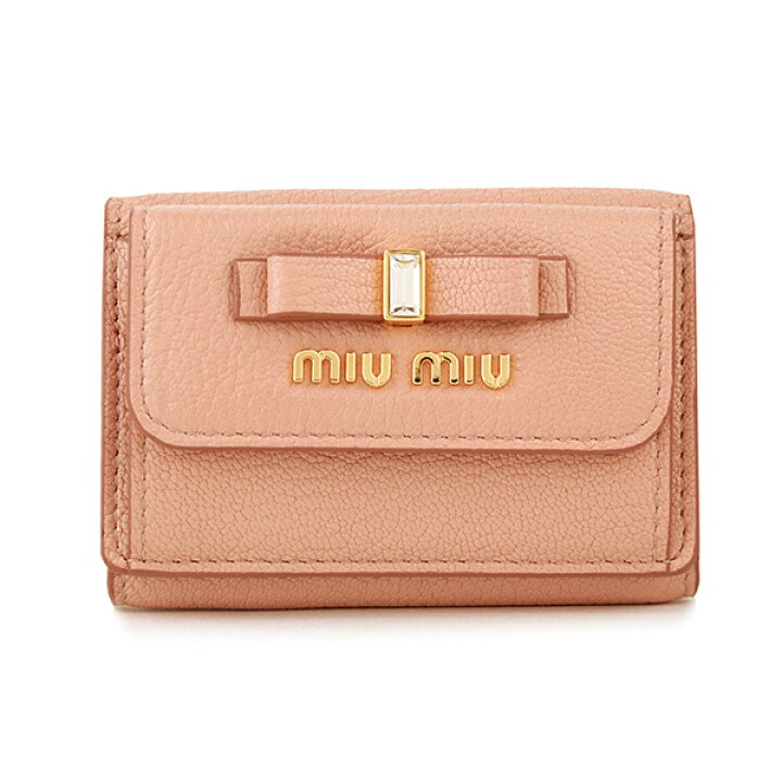 楽天市場】ミュウミュウ 3つ折り財布 MIU MIU マドラスフィオッコ  