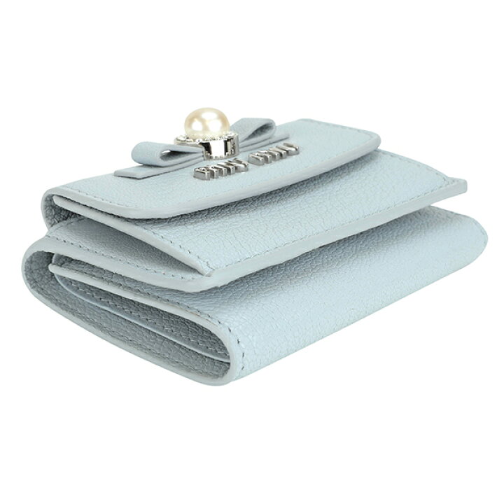 楽天市場】ミュウミュウ 3つ折り財布 MIU MIU マドラス パール 5MH021  