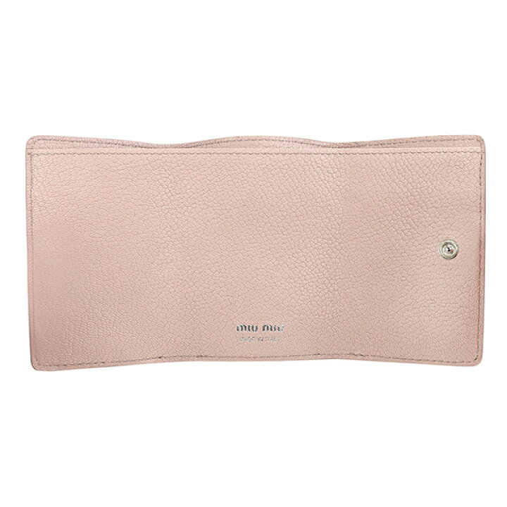 楽天市場】ミュウミュウ 3つ折り財布 MIU MIU マドラス パール 5MH021 