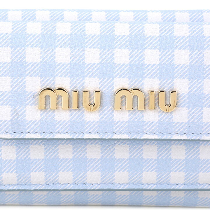 楽天市場】ミュウミュウ 3つ折り財布 MIU MIU マドラス ヴィシー  