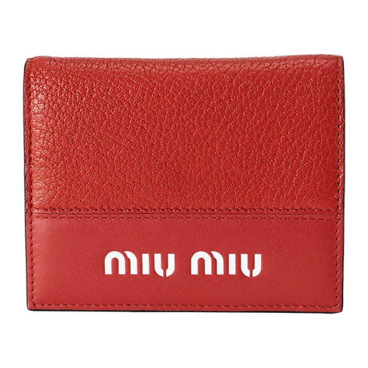 楽天市場】ミュウミュウ 2つ折り財布 MIU MIU マドラス シティカーフ 