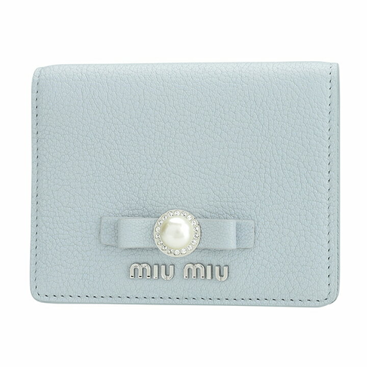 楽天市場】ミュウミュウ 2つ折り財布 MIU MIU マドラス パール 5MV204  