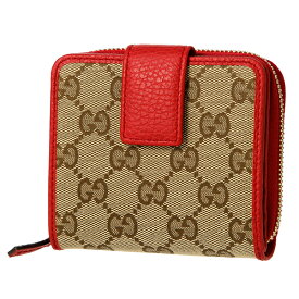 【GWスペシャル★最大10,000円OFFクーポンあり】グッチ 2つ折り財布 GUCCI GGキャンバス 346056 KY9LG 8606 レディース ベージュ アウトレット