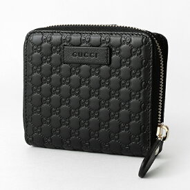 【P5倍4/25限定さらに最大5000円クーポン対象】グッチ 2つ折り財布 GUCCI マイクロ グッチ シマ 449395 BMJ1G 1000 ユニセックス ブラック 黒 アウトレット