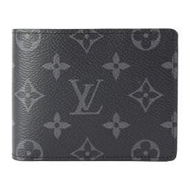 ルイヴィトン 2つ折り財布 Louis Vuitton モノグラム・エクリプス ポルトフォイユ・ミュルティプル M61695メンズ グレー