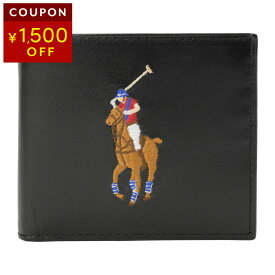 ポロ ラルフローレン 2つ折り財布 POLO RALPH LAUREN ビッグポニー 405898356 002 メンズ ブラック 黒【P5倍2/15限定!さらに1,500円OFF★決算クーポン】