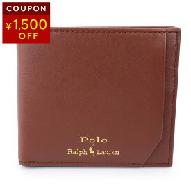 【訳ありアウトレット】ポロ ラルフローレン 2つ折り財布 POLO RALPH LAUREN レザー 405963228002 メンズ ブラウン 茶色