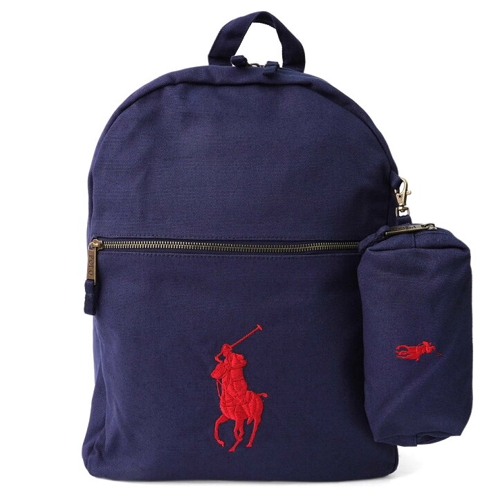 ラルフローレンRalph Laurenビックポニーネイビー紺リュックサック 