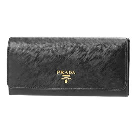 【P5倍4/20限定★さらに最大5000円クーポン対象】プラダ 長財布 PRADA サフィアーノ メタル 1MH132 QWA F0002 レディース ブラック 黒