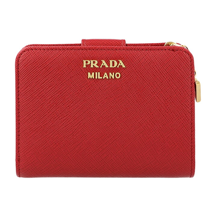 楽天市場】プラダ 2つ折り財布 PRADA サフィアーノ トライアングル 