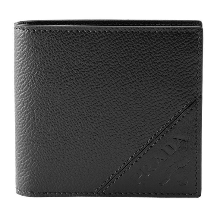 楽天市場】プラダ 2つ折り財布 PRADA ヴィッテロ マイクログレイン  