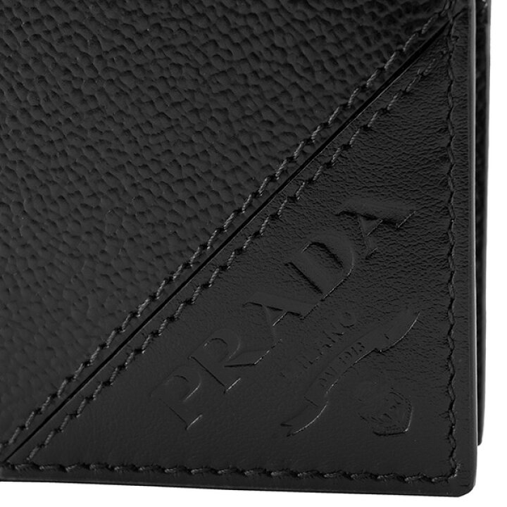 楽天市場】プラダ 2つ折り財布 PRADA ヴィッテロ マイクログレイン 
