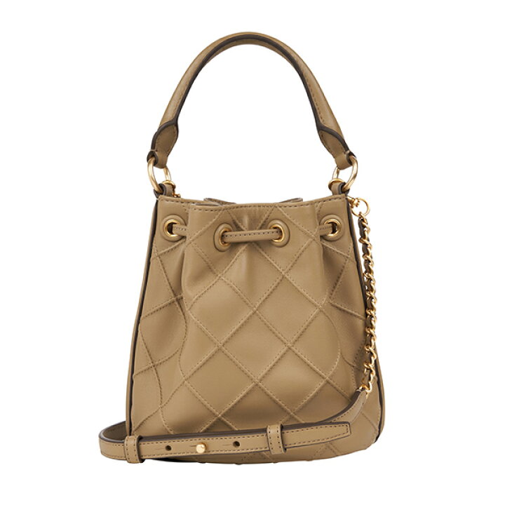 Tory Burch キルティング バケットバッグ ベージュ 