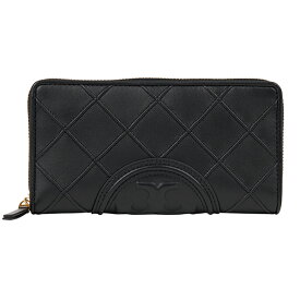 【max5000円引きクーポン4/2 14:00まで】トリーバーチ 長財布(ラウンドファスナー) TORY BURCH フレミングソフト 140344 001 レディース ブラック 黒