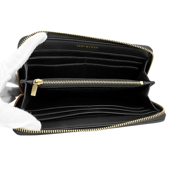 新品 黒 トリーバーチ 黒 革 長財布 （Tory Burch - ✈ 希少  