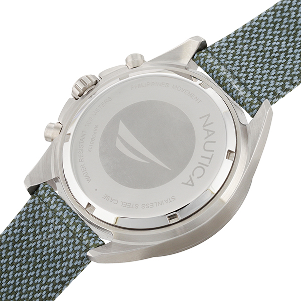 【ーシングウ】 NAUTICA ノーティカ 時計 オーシャンビーチ 46mm 100防水 メンズ 腕時計 NAPOBS111 グレー×レッド 腕時計のななぷれ - 通販 - PayPayモール