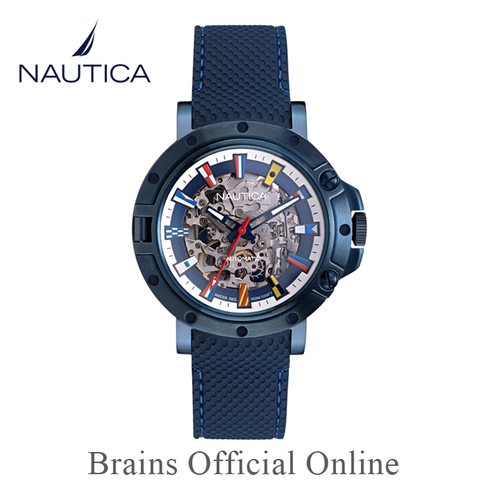 完売 あなたにおすすめの商品 ノーティカ NAUTICA ポートホール NAPPRHS12 公式 PORTHOLE ブランド 時計 SKELETON メンズ 自動巻き