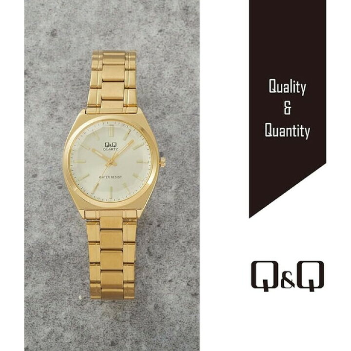 楽天市場】シチズン Q&Q 腕時計 アナログ 防水 メタルバンド メンズ Q&Q 日本製ムーブメント ゴールド腕時計新品未開封