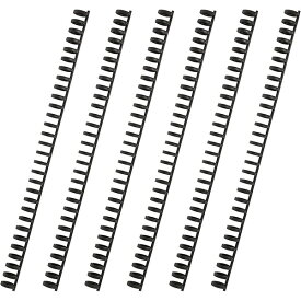 ルーズリング ブラック 10mm 6本入 オリジナル 学習 仕事 開閉式 プラスチック製 LR-10-K - 送料無料※800円以上 メール便発送