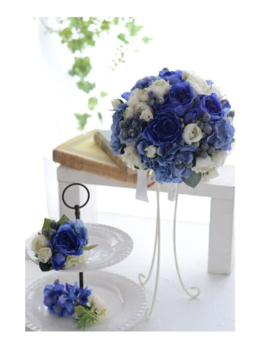 楽天市場 ウェディングブーケ キット ブルーローズrブーケ 造花 ブーケ 手作りキット ラウンドブーケ キット ブーケ 青 ブーケ 造花 材料 ウエディングブーケ ブライダルブーケ ラウンドブーケ 手作りキット ブーケ ハンドメイド ブーケ 結婚式 ギフト 海外挙式ブーケ