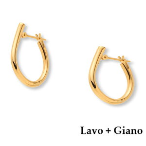 ニュアンスライン フープ ピアス シルバー925 K10YG【KCSV2】本体シルバー925 金具K10YG ワンタッチ シンプル 地金 ウェーブ 誕生日 プレゼント アクセサリー 母の日 レディース K10 イエローゴール