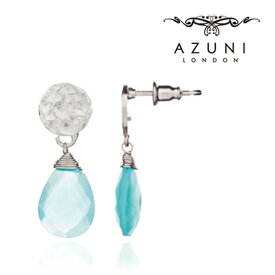 キャサリン妃着用ブランド AZUNI/アズニ ATHENA《Kate》スモールドロップ ピアス アクアカルセドニー シルバー【ATH/EST1】天然石 海外ブランド 人気 雫 ティアドロップ スタッドピアス 誕生日 プレゼント 記念日 アクセサリー 女性 クリスマス 母の日 クラフト イギリス