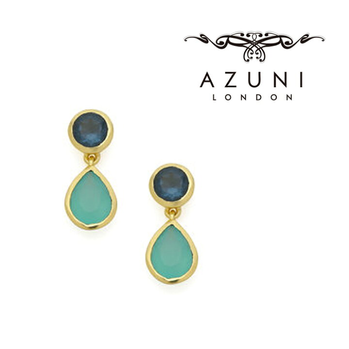 キャサリン妃愛用AZUNI LONDON ゴールド ピアス アクアセルカドニ 楽天 