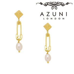 キャサリン妃着用ブランド AZUNI/アズニ ドロップパール クリップ スタッズ ピアス【PP/est2】真珠 淡水パール 天然石 白 海外ブランド 安全ピン 人気 誕生日 プレゼント 記念日 アクセサリー 6