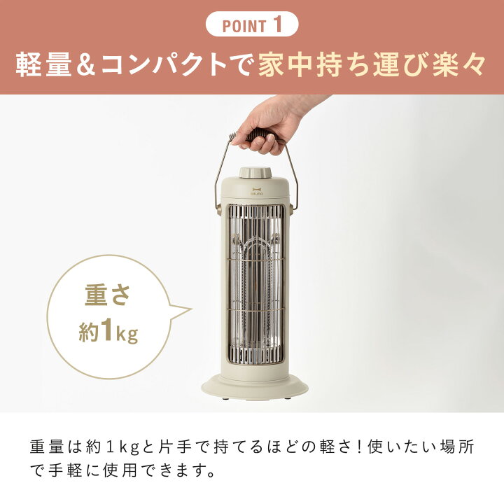楽天市場】【P10倍】【BRUNO 公式】 ヒーター カーボンヒーター 