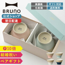 【BRUNO 公式】 ブルーノ WAN 食器 碗 ペア 2個 セット お茶碗 おしゃれ かわいい セット 在宅 ワーク テレワーク おうち時間 おうちごはん ギフト 贈り物 結婚祝い ブライダル メッセージカード 対応