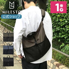 【公式】MILESTO ミレスト MILESTO LITE 超軽量 2WAYショルダートートバッグ MLT002 オリーブ カーキ ネイビー ブルー ブラック 撥水 リップストップ 男性 女性 旅行 ビジネス 通勤 通学