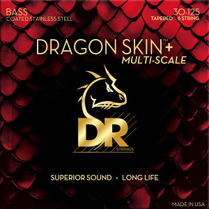 ynewzDR STRINGS / DRAGON SKIN+ Stainless for 6st Bass Multi Scale DBSM6-30 MEDIUM (30-125)yGIBlz