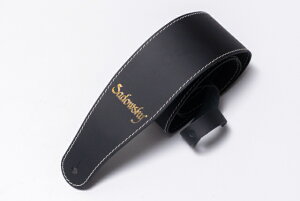 ynewzSadowsky / MetroLine Genuine Leather Bass Strap Black (Gold Embossing)yGIBlz