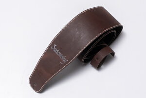 ynewzSadowsky / MetroLine Genuine Leather Bass Strap Brown (Silver Embossing)yGIBlz