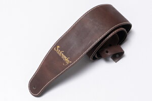 ynewzSadowsky / MetroLine Genuine Leather Bass Strap Brown (Gold Embossing)yGIBlz