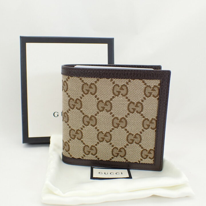 楽天市場】【未使用品】グッチ【GUCCI】GGキャンバス/レザーベージュ 