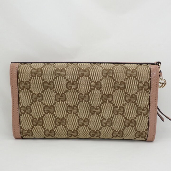 楽天市場】グッチ【GUCCI】GGキャンバスxレザーかぶせファスナー小銭 