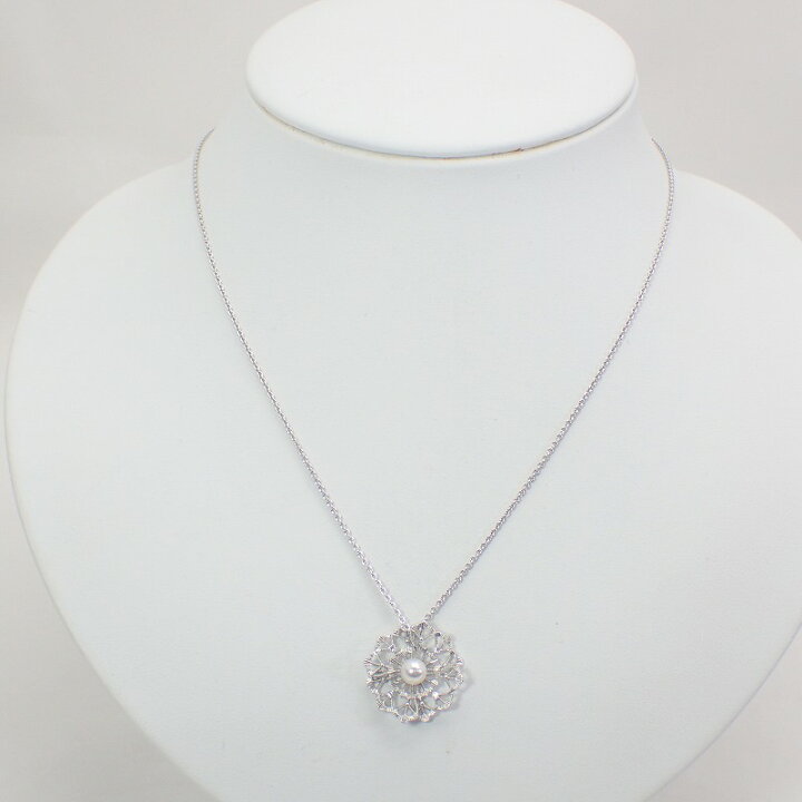 楽天市場】ミキモト【MIKIMOTO】K18WGベビーパールダイヤペンダント 