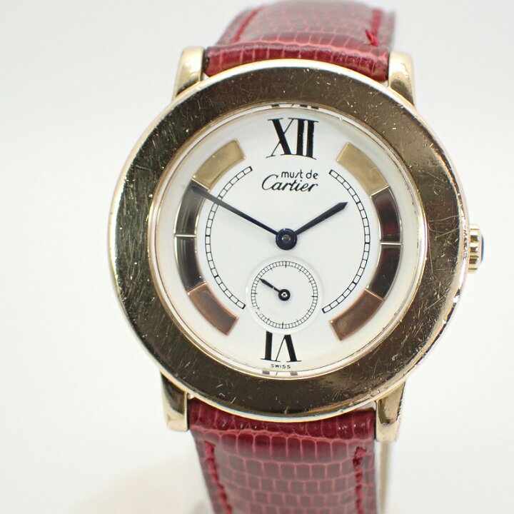 楽天市場】カルティエ【CARTIER】マスト ロンド ヴェルメイユGPレザー 