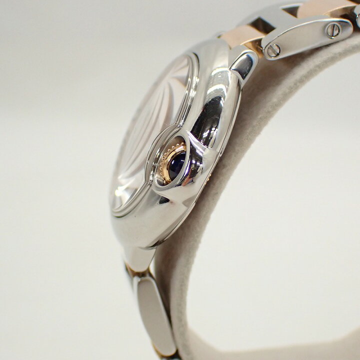 楽天市場】カルティエ【CARTIER】K18PG/SSバロンブルーSMレディース  