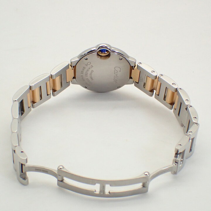 楽天市場】カルティエ【CARTIER】K18PG/SSバロンブルーSMレディース  