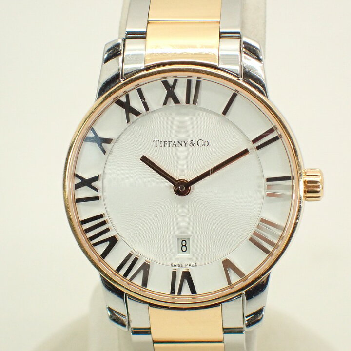 中古】Tiffany＆Co. 聞き辛い アトラスドーム 自動巻き SS/K18YG  