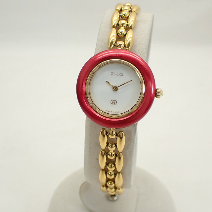 楽天市場】グッチ【GUCCI】チェンジベゼルSS白文字盤レディース  