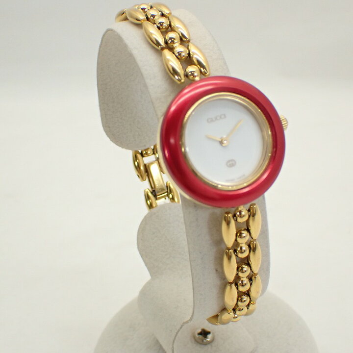 楽天市場】グッチ【GUCCI】チェンジベゼルSS白文字盤レディース  