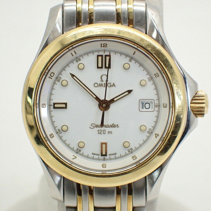 楽天市場】オメガ【OMEGA】SS/YGシーマスター120m白文字盤レディース  
