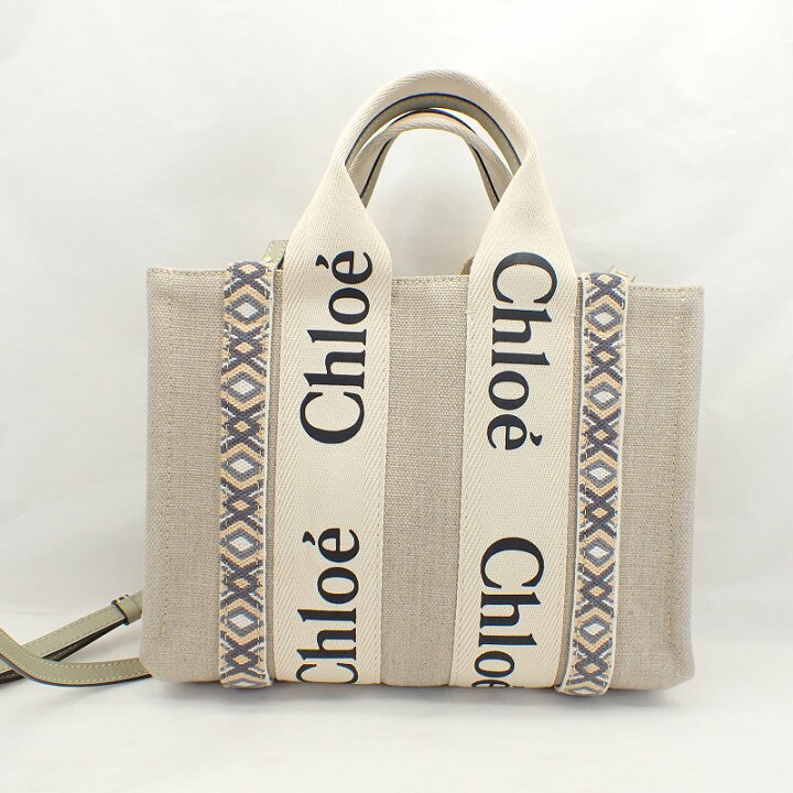 楽天市場】クロエ【CHLOE】ウッディスモール2WAYトートバッグリネン 