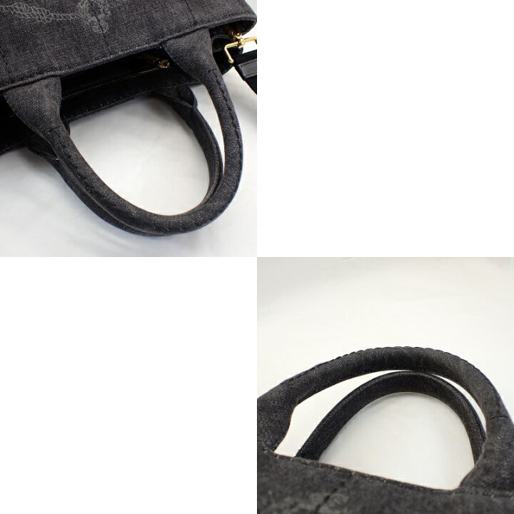 楽天市場】プラダ【PRADA】カナパ2WAYトートバッグデニムブラック 