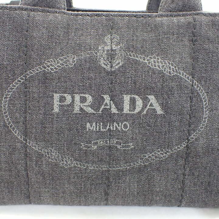 楽天市場】プラダ【PRADA】カナパ2WAYトートバッグデニムブラック 